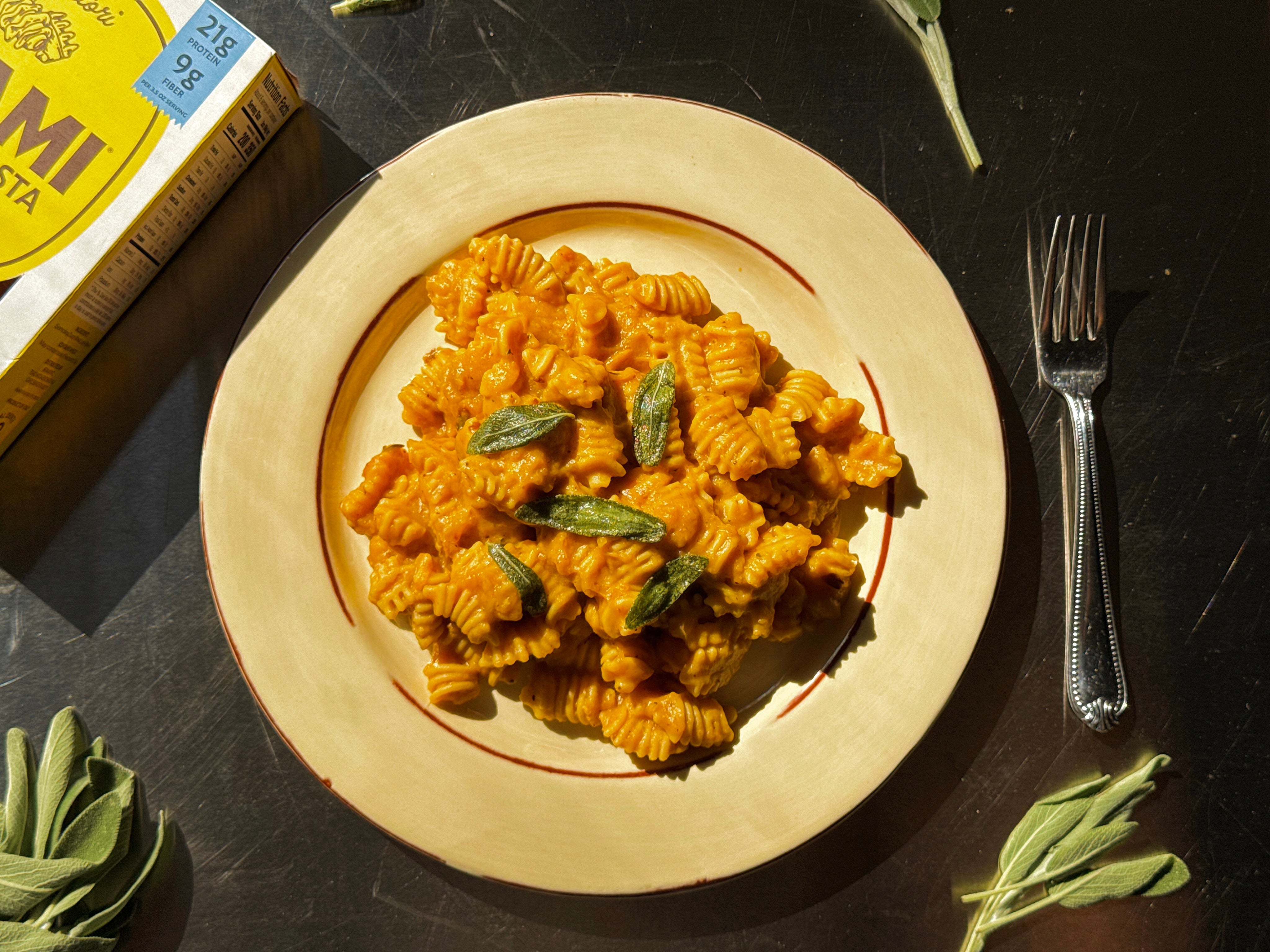Brown Butter and Sage Butternut Squash Radiatori