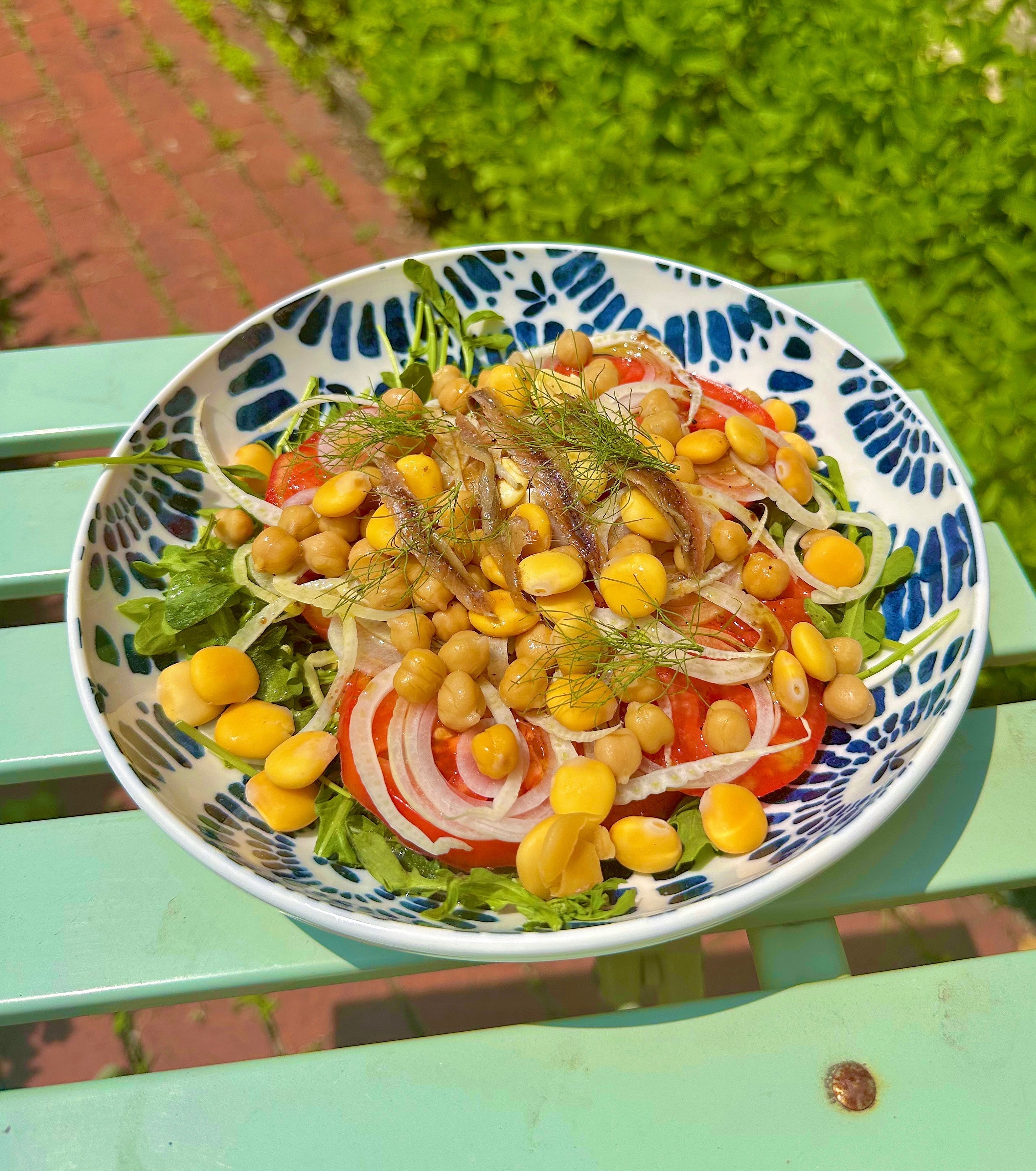 Three Bean Arugula Salad