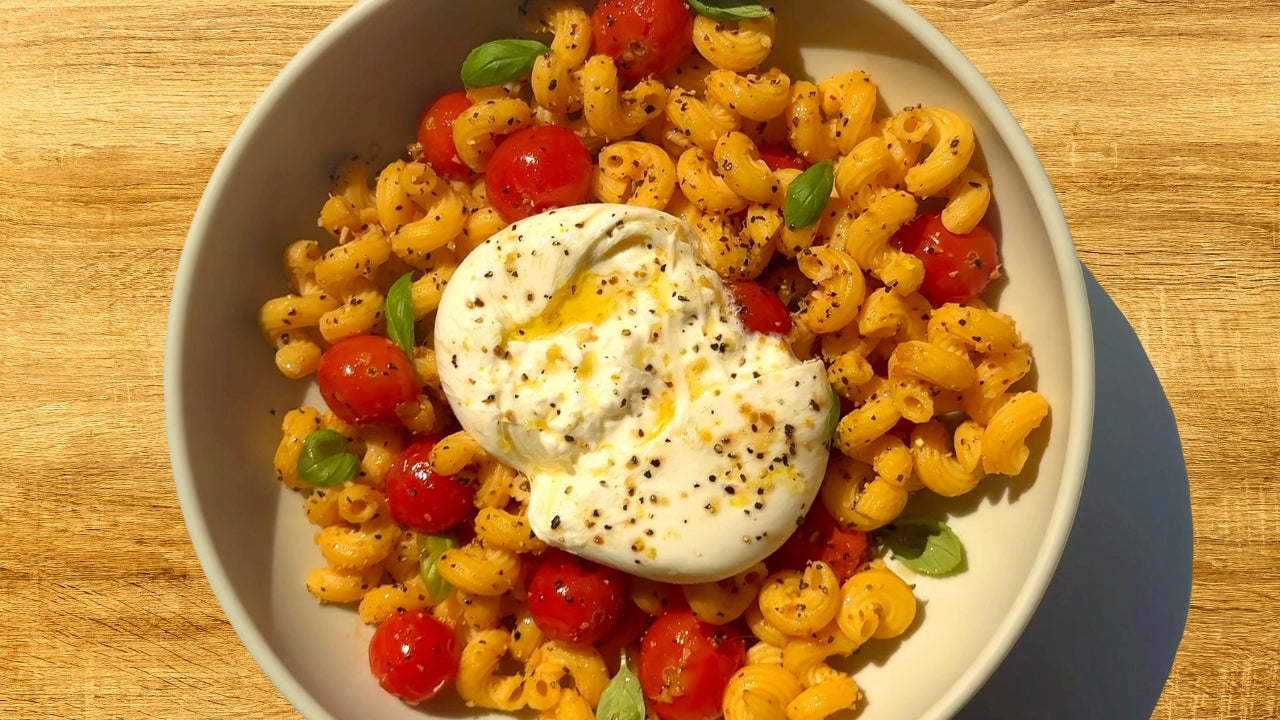 Burst Tomato Basil Curly Mac